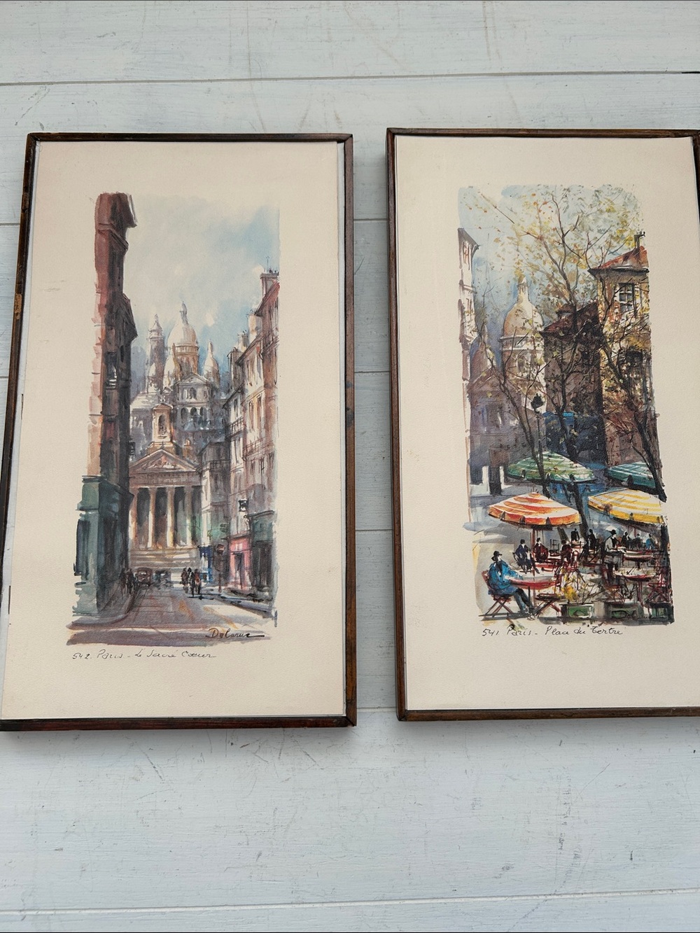 Framed Pair of Paris Vintage Street Scene Prints